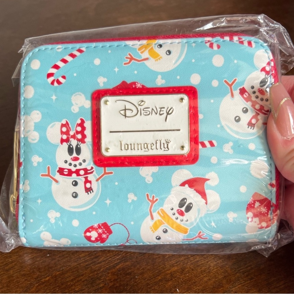 NWT Loungefly Disney Snowman Wallet - Light Blue and Red